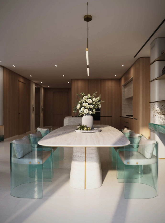 Binghatti Cullinan dining area